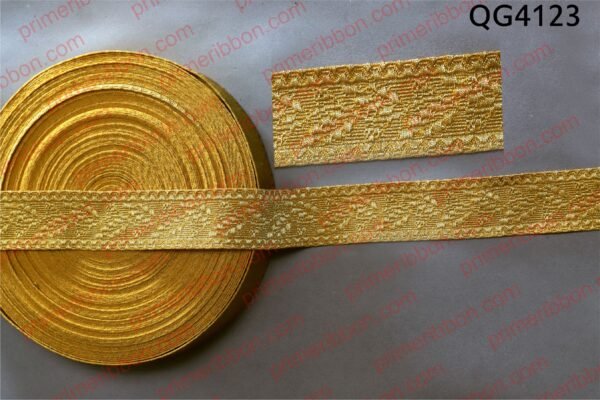 50mm Oak Leaf Gold Mylar Braid Lace